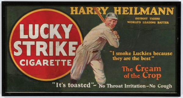 1928 Lucky Strike Harry Heilman Trolley Sign